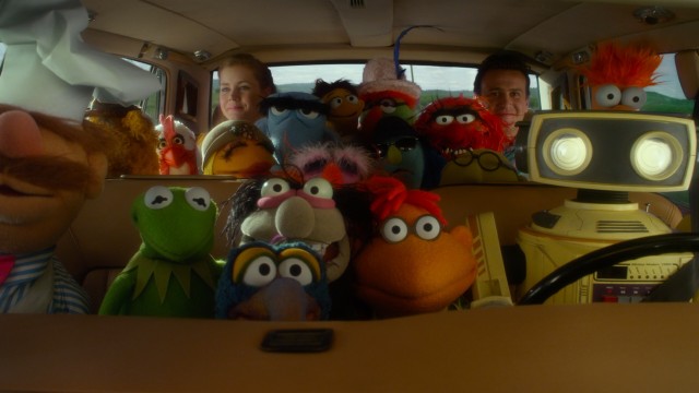 Sharing one tight car, the Muppets reunite with some montage and map driving in #2, "The Muppets."