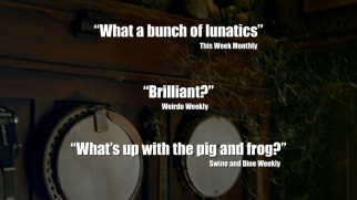 This faithful parody of a Hangover Part II preview is one of seven spoof trailers kindly preserved on Blu-ray.