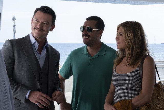 In Netflix's "Murder Mystery", delayed honeymooners Nick (Adam Sandler) and Audrey Spitz (Jennifer Aniston) find themselves aboard the Mediterranean Queen via an invitation from Charles Cavendish (Luke Evans).