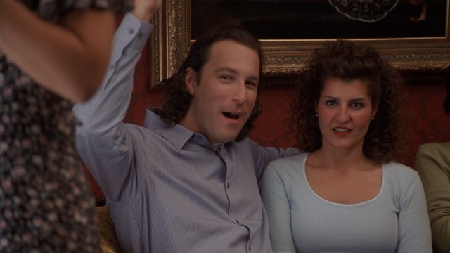 Taking Toula's (Nia Vardalos) family in stride, Ian (John Corbett) lets out an "Opa!"