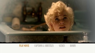 Splish, splash, Marilyn Monroe takes a bath on the DVD's main menu montage.