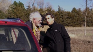 Alexander Payne directs Bruce Dern in full color in "The Making of 'Nebraska.'"