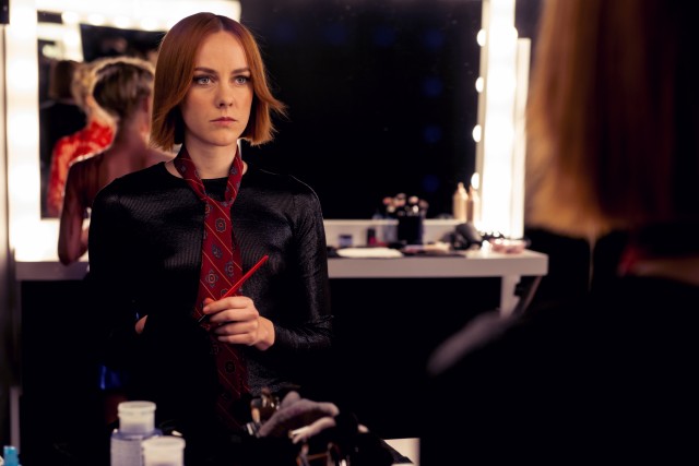 Make-up artist Ruby (Jena Malone) seems like the one peer looking out for Jesse's well-being.
