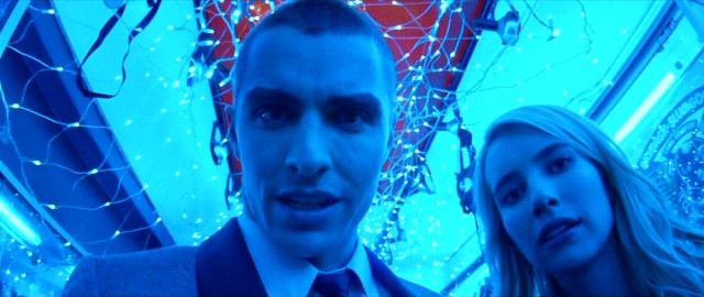 In "Nerve", Ian (Dave Franco) and Vee (Emma Roberts) are players in a 24-hour game of dares.