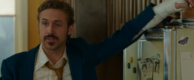 Ryan Gosling delivers what is sure to be one of 2016's funniest performances as smell-impaired, hard-drinking private detective Holland March in "The Nice Guys."