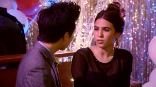 The easily-foreseen and slowly developed romance between Reggie Jackson and Amber Weaver (Clara Mamet) takes a turn when they each attend a high school dance with someone else.