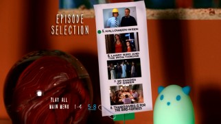 This Disc 1 episode selection menu pulls its "Halloween-ween" image from a different episode.