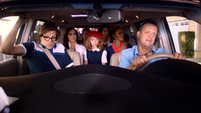 The Weavers and the Bird-Kersees pack into a minivan for a ride to the mall.