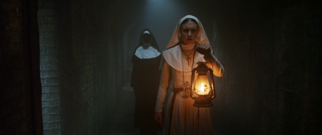 Sister Irene (Taissa Farmiga) gets some unexpected accompaniment in "The Nun."
