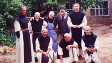 "Further Investigation" shows the real Tibehirine monks appear in a photograph that was recreated by the movie's cast.