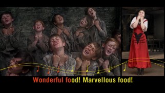 Dance and Sing-Alongs let you dance and sing along with "Food, Glorious Food" and two other songs.