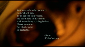 As if the film wasn't pretentious enough, the deleted scenes reel shows alternate opening and ending with quotes from the 13th century poet Rumi placed over them.
