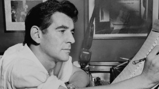 This photo of Leonard Bernstein livens up Jon Burlingame's extended essay on the composer's only original film score.