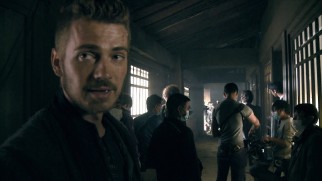 Hayden Christensen talks to the behind-the-scenes camera in "Making of 'Outcast.'"