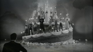 Mouseketeers give Walt Disney a taste of the Oz musical he talks up in "Walt Disney and the Road to Oz."
