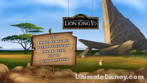 The Lion King 1 1/2 Main Menu