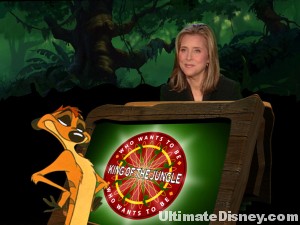 'Who Wants to Be King of the Jungle' hosted by Meredith Vieira with 80,000 question combinations.