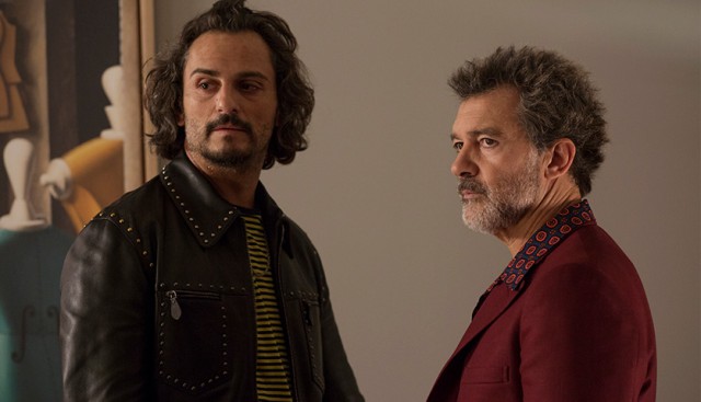 In Pedro Almodvar's autobiographical "Pain and Glory", aging filmmaker Salvador Mallo (Antonio Banderas, right) reconnects with the actor (Asier Etxeandia) he had a falling out with thirty years earlier.
