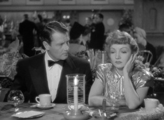 Financial problems have driven Tom (Joel McCrea) and Gerry Jeffers (Claudette Colbert) to the verge of divorce in "The Palm Beach Story."