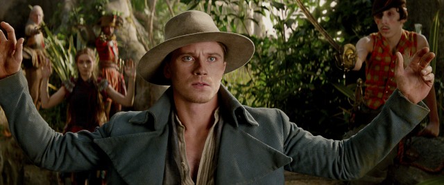 By channeling Harrison Ford, Garrett Hedlund as the heroic James Hook shows us he's ready to play Indiana Jones... in Disney World's Stunt Spectacular.