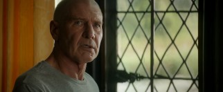 As Jock Goddard, Harrison Ford sports a haircut so short he nearly looks bald.