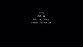 If the menu is nothing more than white text on a black screen, chances are you've got a Paranormal Activity disc in your player. The combo pack DVD lacks the Blu-ray's Lost Tapes and alternate cut listings.
