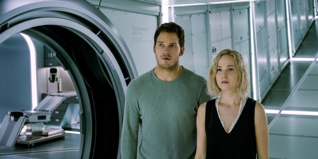"Passengers" stars Chris Pratt and Jennifer Lawrence as the only people awake aboard a starship of the future.