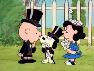 Charlie Brown assures Snoopy that it is normal to get cold feet on your wedding day in "Snoopy's Getting Married, Charlie Brown."