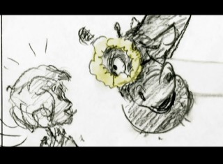 Pete and Elliott concept art is played in the "Boo Bop Bopbop Bop (I Love You, Too)" original song concept.