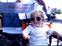 A 2-year-old Miko Hughes keeps cool on the Pet Sematary set in this photo from "Filming the Horror."