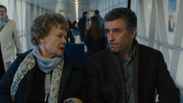 Philomena Lee (Judi Dench) explains the romance novel she just read in great detail to journalist Martin Sixsmith (Steve Coogan) in #54, "Philomena."