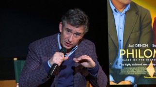 A-ha! Steve Coogan answers questions at a December 2013 "Philomena" guild screening.