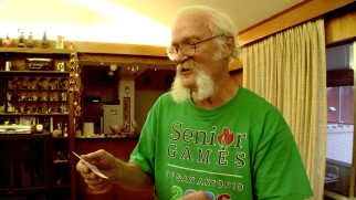 Young, mustachioed trophy husband Joachim Modlich shares some of his philosophies adorning his Houston home in this deleted segment.