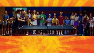 Rad and Teddy draw a crowd with their long volley on the Ping Pong Summer Blu-ray menu.