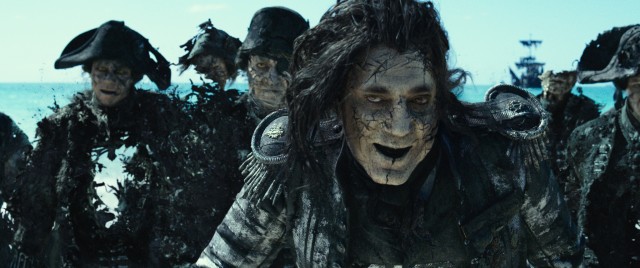 Captain Salazar (Javier Bardem) and his band of ghost pirates have an old score to settle with Jack Sparrow in "Pirates of the Caribbean: Dead Men Tell No Tales."