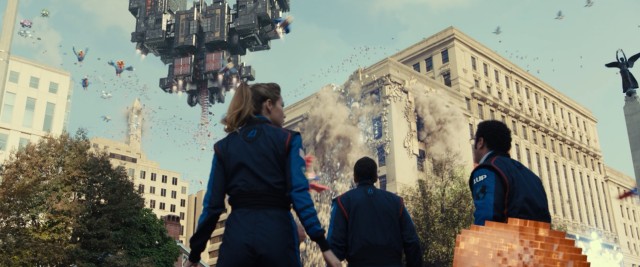 "Pixels" asks that age-old question: Can arcaders save the world from destruction via 8-bit video game?