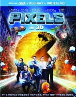 Pixels: Blu-ray 3D + Blu-ray + Digital HD combo pack cover art -- click to buy from Amazon.com
