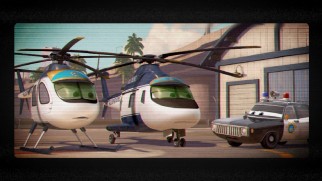 The Blu-ray gives us another look at Blade Ranger's former life as a 1970s television star on the police helicopter action series "CHoPs."