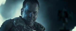 There are zero shades of gray to Kiefer Sutherland's performance as Quintus Attius Corvus, an evil Roman senator who killed Celtic rebels in 62 A.D.