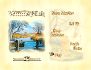 The Many Adventures of Winnie the Pooh: 25th Anniversary Edition DVD menu