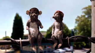 Two of the three stop-motion rats go searching for a new place to call home in "No Fo-O-Fo-Bridge."