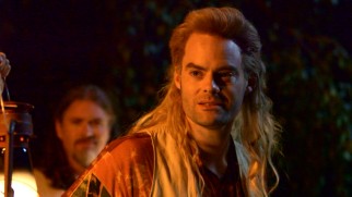 When the lights go out in "Blackout", an unregistered guest, Australian survival expert Birdman (Bill Hader), is there to help.