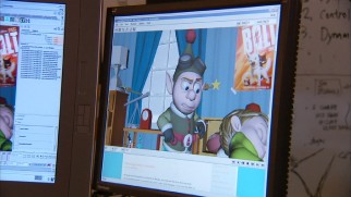 "Animation Process" shows us a "Bolt" poster gladly cut from the special itself.