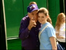 Garry Marshall and Anne Hathaway share a moment in "A New Princess."
