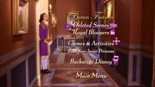A number of bonus features left off the Blu-ray can still be enjoyed on Princess Diaries 2's DVD, reason enough for this menu's guard to start dancing.
