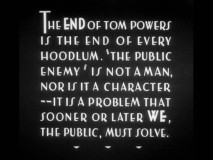 This foreword added to "The Public Enemy" in its 1954 release is mistakenly called a "forward" by the DVD's menu.