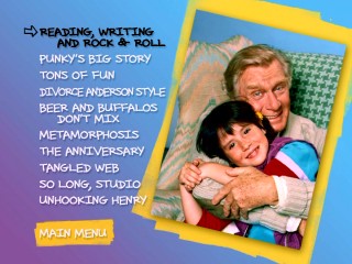 Groovy music and a photo of Punky and Henry enliven the Best of Season Three DVD's episode selection menu.
