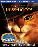 Puss in Boots: 2-Disc Blu-ray + DVD + Digital Copy combo pack cover art - click to buy from Amazon.com