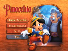 Like many Disney DVD menus of the late 1990s, Pinocchio's shows few frills.
