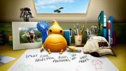 The animated main menu impressively makes use of characters, props, and other imagery from the film.